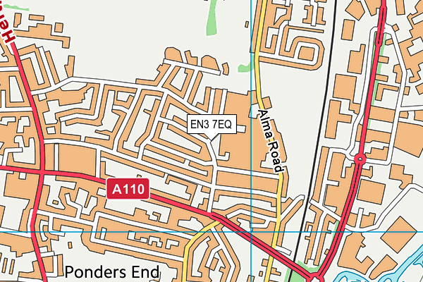 EN3 7EQ map - OS VectorMap District (Ordnance Survey)