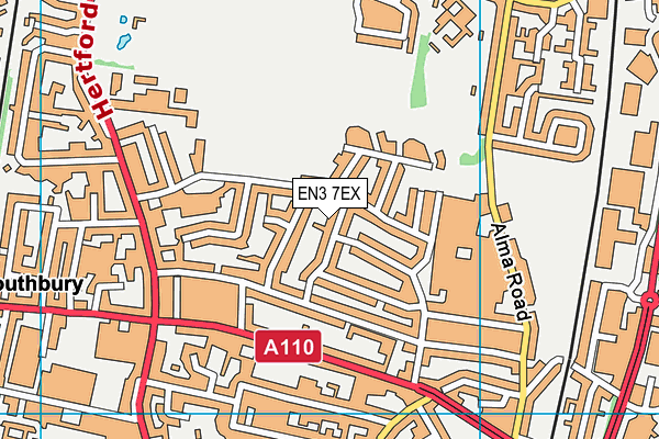 EN3 7EX map - OS VectorMap District (Ordnance Survey)