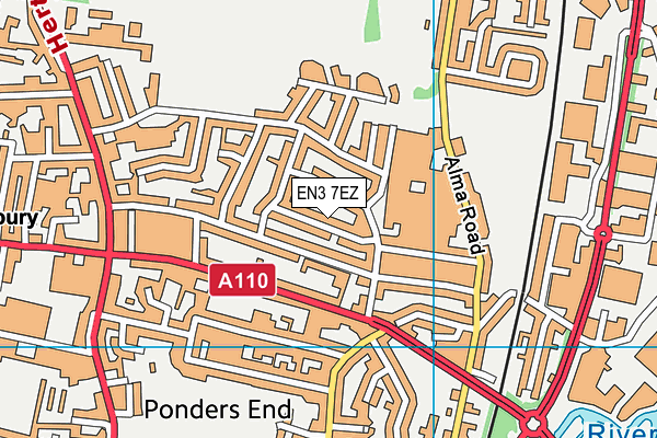 EN3 7EZ map - OS VectorMap District (Ordnance Survey)