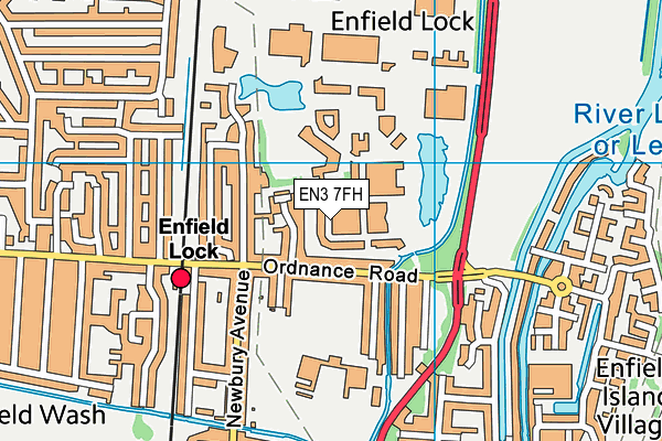 EN3 7FH map - OS VectorMap District (Ordnance Survey)