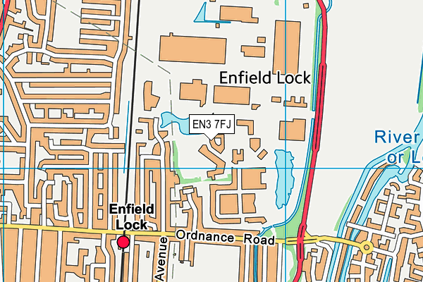 EN3 7FJ map - OS VectorMap District (Ordnance Survey)