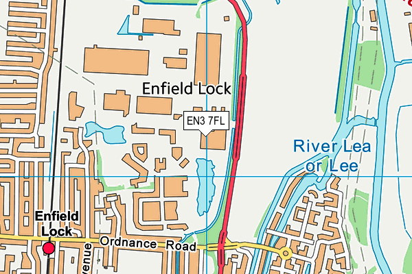 EN3 7FL map - OS VectorMap District (Ordnance Survey)