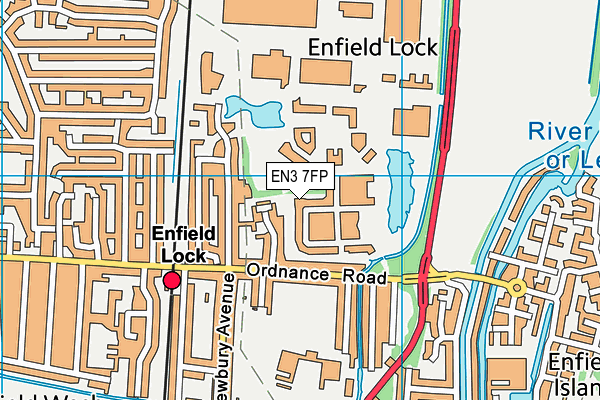 EN3 7FP map - OS VectorMap District (Ordnance Survey)