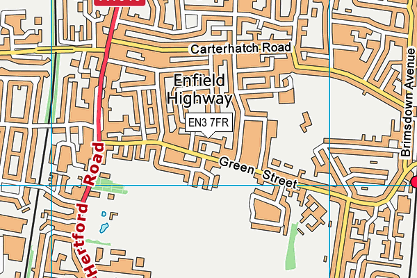 EN3 7FR map - OS VectorMap District (Ordnance Survey)