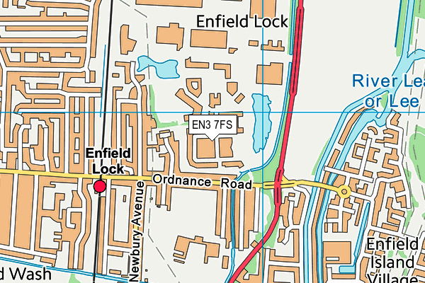 EN3 7FS map - OS VectorMap District (Ordnance Survey)