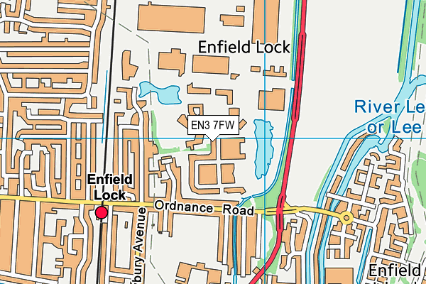 EN3 7FW map - OS VectorMap District (Ordnance Survey)