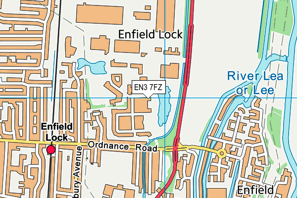 EN3 7FZ map - OS VectorMap District (Ordnance Survey)