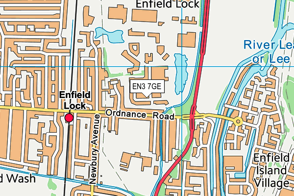 EN3 7GE map - OS VectorMap District (Ordnance Survey)