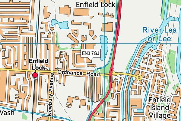 EN3 7GJ map - OS VectorMap District (Ordnance Survey)