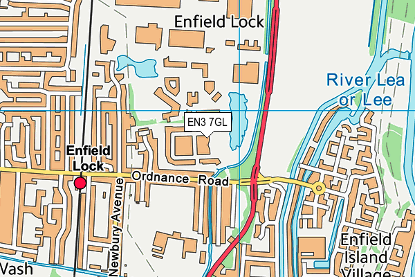 EN3 7GL map - OS VectorMap District (Ordnance Survey)
