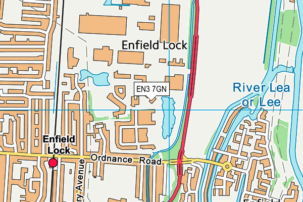 EN3 7GN map - OS VectorMap District (Ordnance Survey)