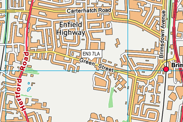 EN3 7LA map - OS VectorMap District (Ordnance Survey)