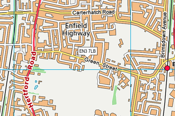 EN3 7LB map - OS VectorMap District (Ordnance Survey)