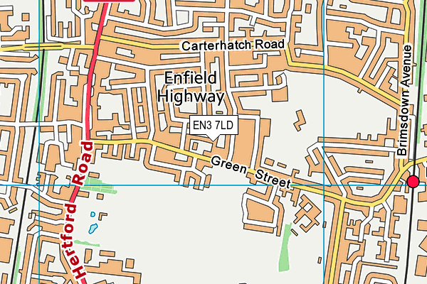 EN3 7LD map - OS VectorMap District (Ordnance Survey)