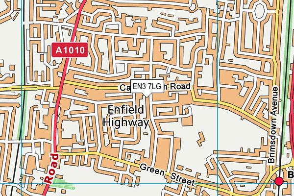 EN3 7LG map - OS VectorMap District (Ordnance Survey)