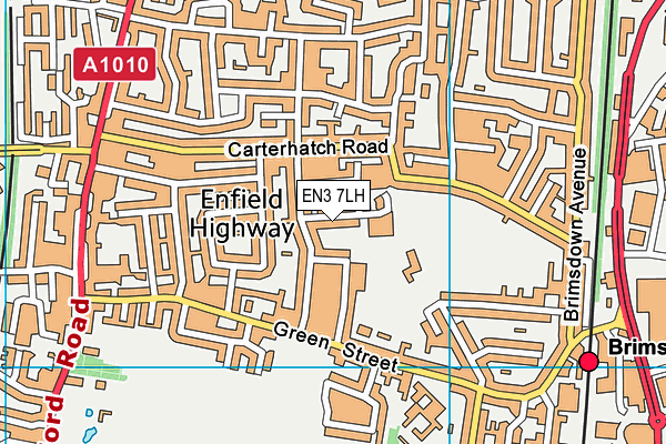 EN3 7LH map - OS VectorMap District (Ordnance Survey)