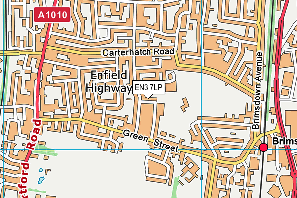 EN3 7LP map - OS VectorMap District (Ordnance Survey)