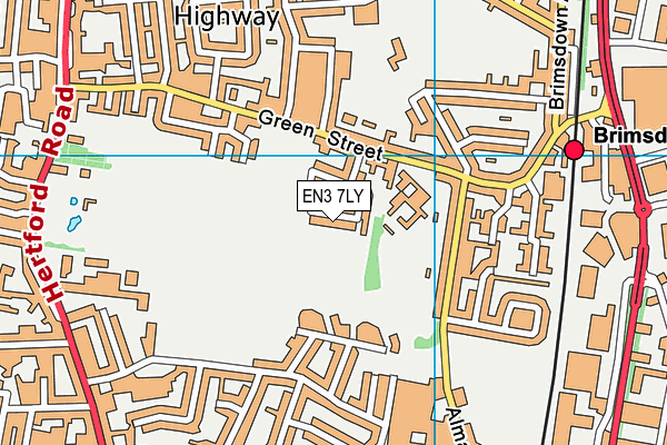 EN3 7LY map - OS VectorMap District (Ordnance Survey)