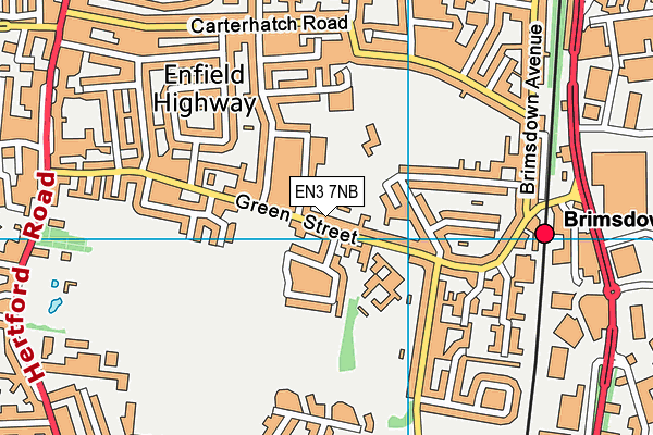 EN3 7NB map - OS VectorMap District (Ordnance Survey)