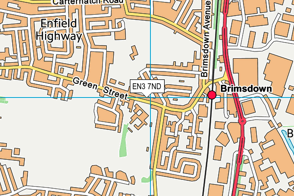 EN3 7ND map - OS VectorMap District (Ordnance Survey)