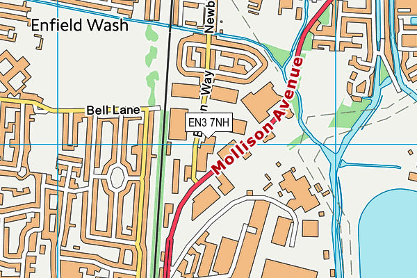 EN3 7NH map - OS VectorMap District (Ordnance Survey)