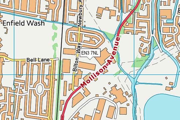 EN3 7NL map - OS VectorMap District (Ordnance Survey)