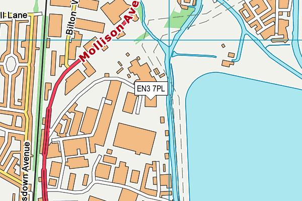 EN3 7PL map - OS VectorMap District (Ordnance Survey)