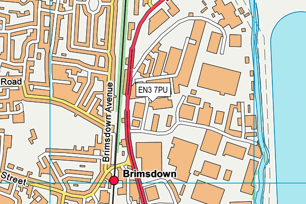 EN3 7PU map - OS VectorMap District (Ordnance Survey)