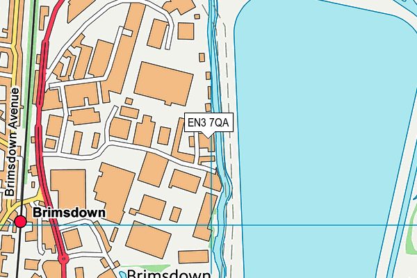 EN3 7QA map - OS VectorMap District (Ordnance Survey)