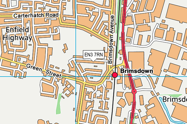 EN3 7RN map - OS VectorMap District (Ordnance Survey)