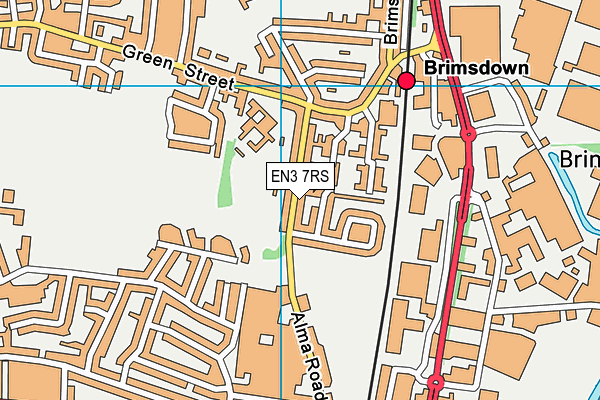 EN3 7RS map - OS VectorMap District (Ordnance Survey)