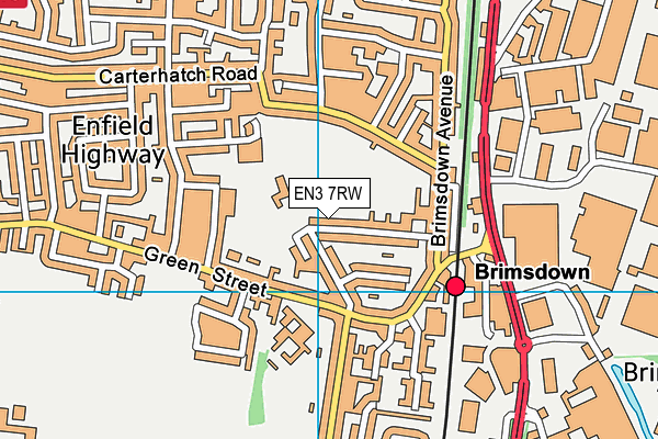 EN3 7RW map - OS VectorMap District (Ordnance Survey)