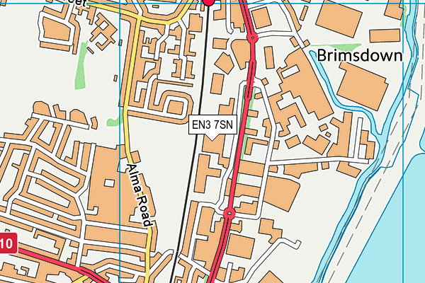 EN3 7SN map - OS VectorMap District (Ordnance Survey)