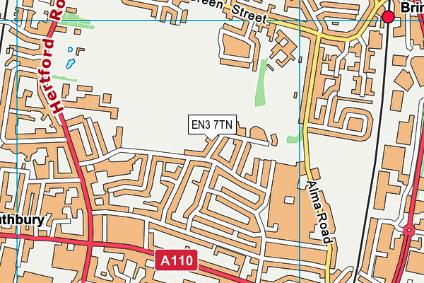 EN3 7TN map - OS VectorMap District (Ordnance Survey)