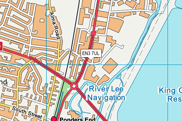 EN3 7UL map - OS VectorMap District (Ordnance Survey)