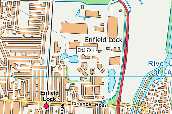 Oasis Academy Enfield map (EN3 7XH) - OS VectorMap District (Ordnance Survey)