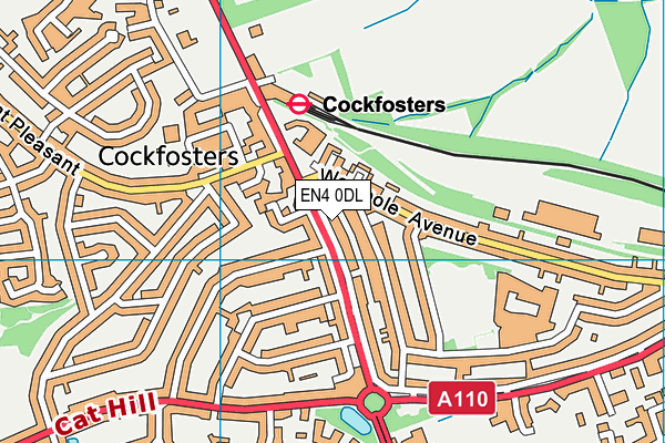 EN4 0DL map - OS VectorMap District (Ordnance Survey)