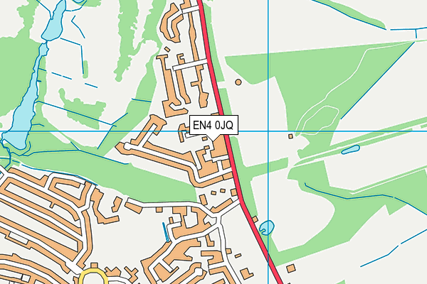 EN4 0JQ map - OS VectorMap District (Ordnance Survey)