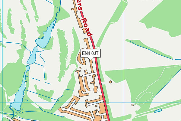 EN4 0JT map - OS VectorMap District (Ordnance Survey)