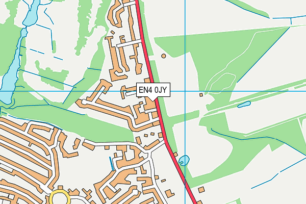 EN4 0JY map - OS VectorMap District (Ordnance Survey)