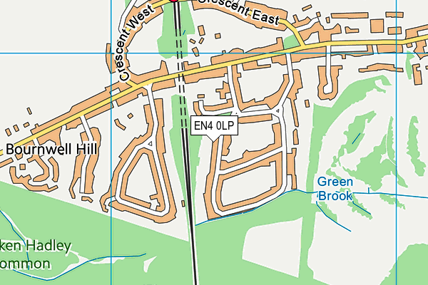 EN4 0LP map - OS VectorMap District (Ordnance Survey)