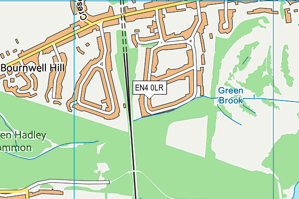 EN4 0LR map - OS VectorMap District (Ordnance Survey)