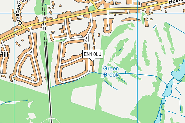 EN4 0LU map - OS VectorMap District (Ordnance Survey)