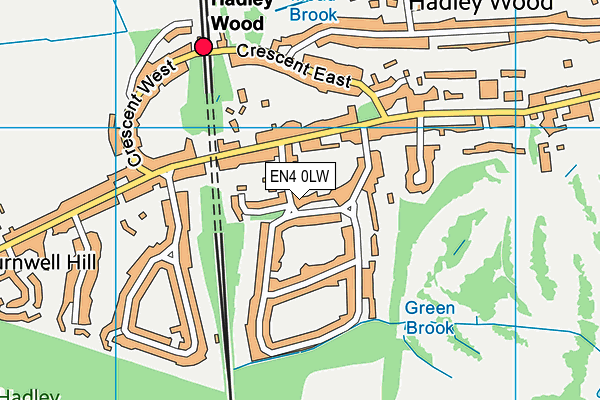 EN4 0LW map - OS VectorMap District (Ordnance Survey)