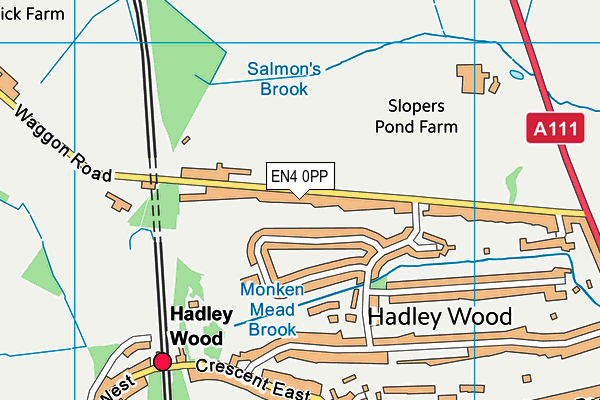 EN4 0PP map - OS VectorMap District (Ordnance Survey)