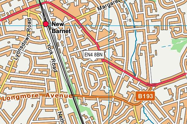 EN4 8BN map - OS VectorMap District (Ordnance Survey)