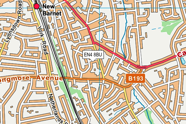 EN4 8BU map - OS VectorMap District (Ordnance Survey)