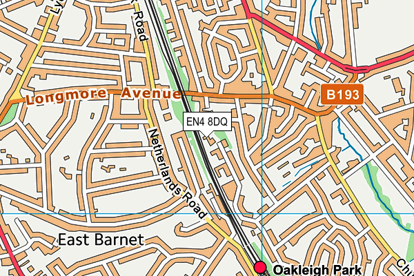 EN4 8DQ map - OS VectorMap District (Ordnance Survey)