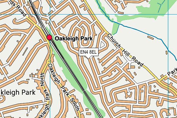 EN4 8EL map - OS VectorMap District (Ordnance Survey)
