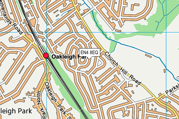 EN4 8EQ map - OS VectorMap District (Ordnance Survey)